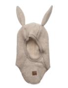 Wool Fullface W Bunny Ears Accessories Headwear Balaclava Cream Mikk-line