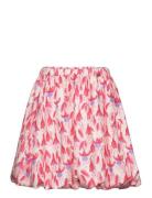 Fuchsia Aop Woven Balloon Skirt Dresses & Skirts Skirts Short Skirts Pink Mini Rodini