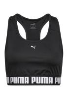 Mid Impact Puma Strong Bra Lingerie Bras & Tops Sports Bras - All Black PUMA