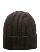 Slhmason Merino Wool Beanie Accessories Headwear Beanies Brown Selected Homme