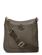 Pebbled Leather Large Cameryn Crossbody Bags Crossbody Bags Khaki Green Lauren Ralph Lauren