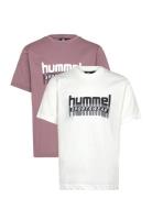 Hmltukas T-Shirt S/S 2-Pack Tops T-Kortærmet Skjorte Multi/patterned Hummel