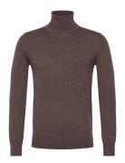 Bs Saturn Regular Fit Knitwear Tops Knitwear Turtlenecks Brown Bruun & Stengade