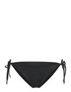 Cheeky String St Embroidered Swimwear Bikinis Bikini Bottoms Side-tie Bikinis Black Tommy Hilfiger