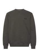 Essential Logo Crew Sweatshirt Tops Sweatshirts & Hoodies Sweatshirts Khaki Green Superdry