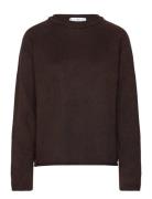 Fine-Knit Wool-Blend Sweater Tops Knitwear Jumpers Brown Mango