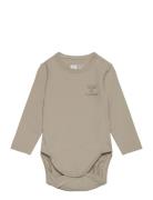 Hmlmino Body L/S Langærmet Body Beige Hummel