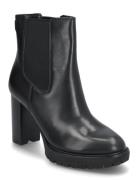 Layne Leather Bootie Shoes Boots Ankle Boots Ankle Boots With Heel Black Lauren Ralph Lauren