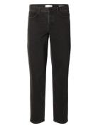 Slh190-Regular Tape Cole 3072 Blk Noos Bottoms Jeans Regular Black Selected Homme