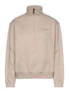 Bisez Half-Zip Sweatshirt Tops Sweatshirts & Hoodies Sweatshirts Beige Napapijri