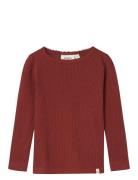 Nmfrachel Nes Ls Slim Top Hea Lil Tops T-shirts Long-sleeved T-Skjorte Red Lil'Atelier