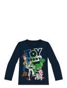 Nmmoliver Toystory Ls Nreg Top Wdi Tops T-shirts Long-sleeved T-Skjorte Navy Name It