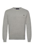 Cotton Crewneck Sweater Tops Knitwear Round Necks Grey Polo Ralph Lauren