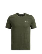 Vanish Seamless Grid Ss Sport T-Kortærmet Skjorte Khaki Green Under Armour