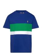 Striped Cotton Jersey Tee Tops T-Kortærmet Skjorte Blue Ralph Lauren Kids