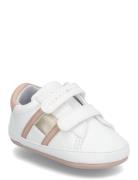 Flag Low Cut Velcro Sneaker White/Pink Low-top Sneakers White Tommy Hilfiger