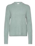 Boucle Rib C-Nk Relaxed Sweater Tops Knitwear Jumpers Green Calvin Klein