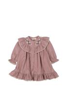 Dalina B Dresses & Skirts Dresses Baby Dresses Long-sleeved Baby Dresses Pink MarMar Copenhagen