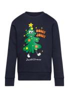 Jjxmas Jolly Sweat Crew Neck Jnr Tops Sweatshirts & Hoodies Sweatshirts Navy Jack & J S