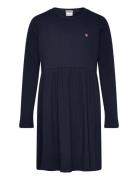 Rib Dress Dresses & Skirts Dresses Casual Dresses Long-sleeved Casual Dresses Navy Tom Tailor