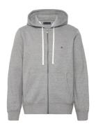 Essential Fleece Zip Through Tops Sweatshirts & Hoodies Hoodies Grey Tommy Hilfiger