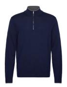 Core Merino Quarter Zip Tops Knitwear Half Zip Jumpers Navy Michael Kors