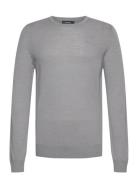 M Merino Blend C-Neck Sweater Tops Knitwear Round Necks Grey J. Lindeberg