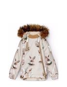 Hopla Fur Outerwear Jackets & Coats Winter Jackets Cream Molo