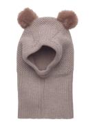 Balaclava Windstop W. Pompoms Accessories Headwear Balaclava Beige Huttelihut