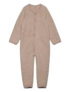 Pram Suit Wool Fleece  Outerwear Fleece Outerwear Fleece Suits Beige Huttelihut