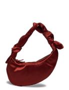 Satin Knotted Satchel, 2314 Knotted Bags Small Shoulder Bags-crossbody Bags Red STINE GOYA