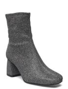 Onlbrielle-2 Glitter Sock Boot Shoes Boots Ankle Boots Ankle Boots With Heel Grey ONLY