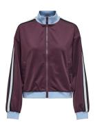 Onlwarm Up X Track Zip Jacket Pnt Tops Sweatshirts & Hoodies Sweatshirts Burgundy ONLY