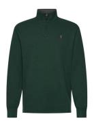 Estate-Rib Quarter-Zip Pullover Tops Sweatshirts & Hoodies Sweatshirts Green Polo Ralph Lauren