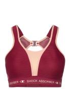 Ultimate Run Bra Padded 06S7 Sport Bras & Tops Sports Bras - All Burgundy Shock Absorber