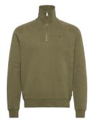 Maryon Half Zip Washed Sweatshirt Designers Sweatshirts & Hoodies Sweatshirts Green Morris