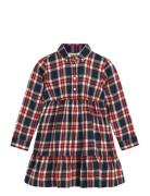 Checked Flannel Bd Shirt Dress Dresses & Skirts Dresses Casual Dresses Long-sleeved Casual Dresses Navy GANT