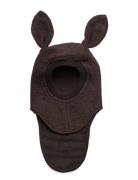 Balaclava Ears Wool Accessories Headwear Balaclava Brown Huttelihut