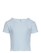 Kognella S/S O-Neck Top Noos Jrs Tops T-Kortærmet Skjorte Blue Kids Only