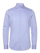 Twill Performance Knit Slim Shirt Tops Shirts Business Blue Michael Kors