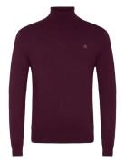 Turtleneck Viscose Sweater Tops Knitwear Turtlenecks Burgundy Scotch & Soda