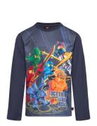 Lwtano 701 - T-Shirt L/S Tops T-shirts Long-sleeved T-Skjorte Navy LEGO Kidswear