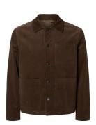 Slhreg-Cole Cord Hybrid Blz Tynd Jakke Brown Selected Homme