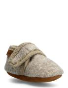 Baby Wool Slippers Slippers Hjemmesko Grey En Fant