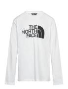 Teen Easy L/S Tee Tops T-shirts Long-sleeved T-Skjorte White The North Face