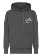 Heavy Wash Hoodie Tops Sweatshirts & Hoodies Hoodies Grey GANT