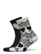 Sock Fair Isle Lingerie Socks Regular Socks Black Lindex