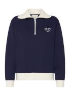 Small Graphic Half Zip Sweat Tops Sweatshirts & Hoodies Sweatshirts Navy GANT