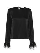 Kbstella Blouse Tops Blouses Long-sleeved Black Karen By Simonsen