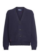 Wool-Cashmere V-Neck Cardigan Tops Knitwear Cardigans Navy Polo Ralph Lauren